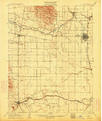 Woodland California Historical topographic map, 1:62500 scale, 15 X 15 Minute, Year 1907
