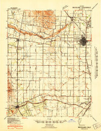 Woodland California Historical topographic map, 1:62500 scale, 15 X 15 Minute, Year 1941