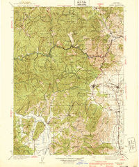 Yreka California Historical topographic map, 1:125000 scale, 30 X 30 Minute, Year 1939