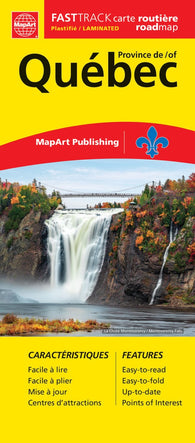 Buy map Quebec Province (Province de Québec) FastTrack Laminated Map