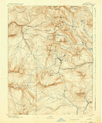 Anthracite Colorado Historical topographic map, 1:62500 scale, 15 X 15 Minute, Year 1893