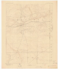 Cheyenne Wells Colorado Historical topographic map, 1:125000 scale, 30 X 30 Minute, Year 1892