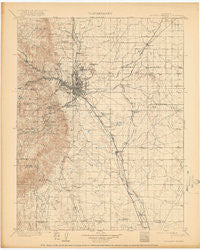 Colorado Springs Colorado Historical topographic map, 1:125000 scale, 30 X 30 Minute, Year 1909