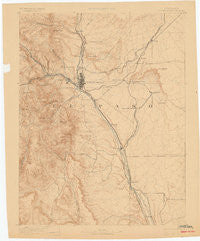 Colorado Springs Colorado Historical topographic map, 1:125000 scale, 30 X 30 Minute, Year 1893