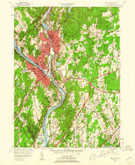Ansonia Connecticut Historical topographic map, 1:24000 scale, 7.5 X 7.5 Minute, Year 1953