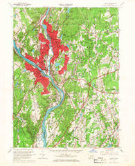 Ansonia Connecticut Historical topographic map, 1:24000 scale, 7.5 X 7.5 Minute, Year 1964