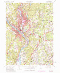 Ansonia Connecticut Historical topographic map, 1:24000 scale, 7.5 X 7.5 Minute, Year 1964