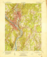 Ansonia Connecticut Historical topographic map, 1:31680 scale, 7.5 X 7.5 Minute, Year 1953