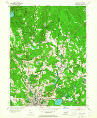 Ashaway Rhode Island Historical topographic map, 1:24000 scale, 7.5 X 7.5 Minute, Year 1953
