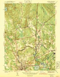 Ashaway Rhode Island Historical topographic map, 1:31680 scale, 7.5 X 7.5 Minute, Year 1943