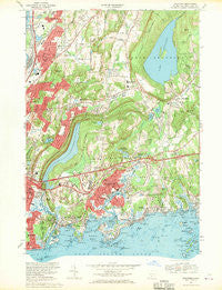 Branford Connecticut Historical topographic map, 1:24000 scale, 7.5 X 7.5 Minute, Year 1967