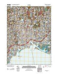 Bridgeport Connecticut Historical topographic map, 1:24000 scale, 7.5 X 7.5 Minute, Year 2012