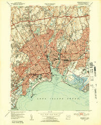Bridgeport Connecticut Historical topographic map, 1:31680 scale, 7.5 X 7.5 Minute, Year 1951