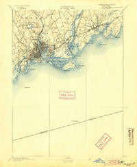 Bridgeport Connecticut Historical topographic map, 1:62500 scale, 15 X 15 Minute, Year 1893