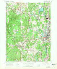 Danielson Connecticut Historical topographic map, 1:24000 scale, 7.5 X 7.5 Minute, Year 1955
