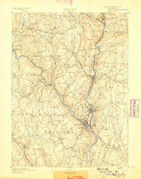 Derby Connecticut Historical topographic map, 1:62500 scale, 15 X 15 Minute, Year 1893