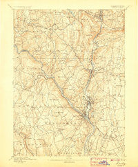 Derby Connecticut Historical topographic map, 1:62500 scale, 15 X 15 Minute, Year 1893