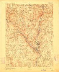 Derby Connecticut Historical topographic map, 1:62500 scale, 15 X 15 Minute, Year 1893