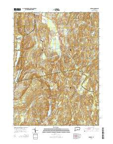 Durham Connecticut Current topographic map, 1:24000 scale, 7.5 X 7.5 Minute, Year 2015