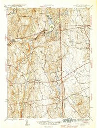 East Killingly Connecticut Historical topographic map, 1:31680 scale, 7.5 X 7.5 Minute, Year 1945