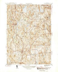Eastford Connecticut Historical topographic map, 1:31680 scale, 7.5 X 7.5 Minute, Year 1945