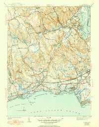 Essex Connecticut Historical topographic map, 1:31680 scale, 7.5 X 7.5 Minute, Year 1944