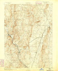Granby Connecticut Historical topographic map, 1:62500 scale, 15 X 15 Minute, Year 1892