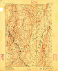 Granby Connecticut Historical topographic map, 1:62500 scale, 15 X 15 Minute, Year 1892