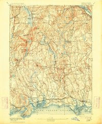 Guilford Connecticut Historical topographic map, 1:62500 scale, 15 X 15 Minute, Year 1893