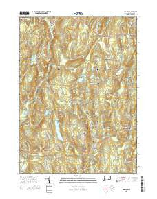 Hampton Connecticut Current topographic map, 1:24000 scale, 7.5 X 7.5 Minute, Year 2015