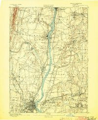 Hartford Connecticut Historical topographic map, 1:62500 scale, 15 X 15 Minute, Year 1892