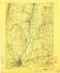 Hartford Connecticut Historical topographic map, 1:62500 scale, 15 X 15 Minute, Year 1892