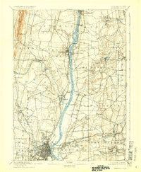 Hartford Connecticut Historical topographic map, 1:62500 scale, 15 X 15 Minute, Year 1892