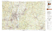 Hartford Connecticut Historical topographic map, 1:100000 scale, 30 X 60 Minute, Year 1994