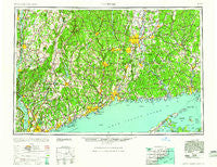 Hartford Connecticut Historical topographic map, 1:250000 scale, 1 X 2 Degree, Year 1961
