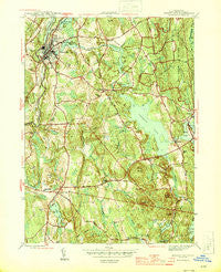 Jewett City Connecticut Historical topographic map, 1:31680 scale, 7.5 X 7.5 Minute, Year 1944