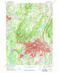 Meriden Connecticut Historical topographic map, 1:24000 scale, 7.5 X 7.5 Minute, Year 1967