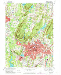 Meriden Connecticut Historical topographic map, 1:24000 scale, 7.5 X 7.5 Minute, Year 1967