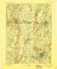 Meriden Connecticut Historical topographic map, 1:62500 scale, 15 X 15 Minute, Year 1893