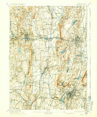 Meriden Connecticut Historical topographic map, 1:62500 scale, 15 X 15 Minute, Year 1893