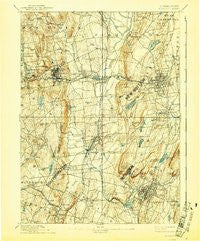 Meriden Connecticut Historical topographic map, 1:62500 scale, 15 X 15 Minute, Year 1893