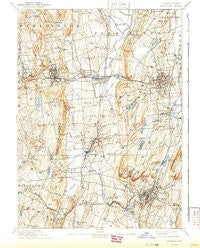 Meriden Connecticut Historical topographic map, 1:62500 scale, 15 X 15 Minute, Year 1893