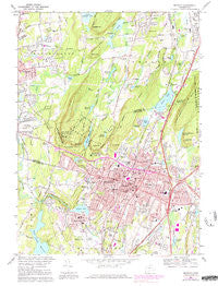 Meriden Connecticut Historical topographic map, 1:24000 scale, 7.5 X 7.5 Minute, Year 1967