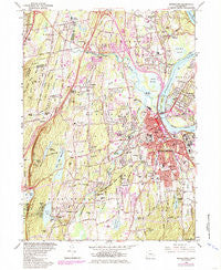 Middletown Connecticut Historical topographic map, 1:24000 scale, 7.5 X 7.5 Minute, Year 1965