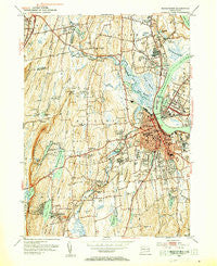 Middletown Connecticut Historical topographic map, 1:31680 scale, 7.5 X 7.5 Minute, Year 1952