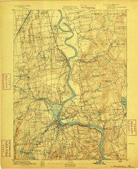 Middletown Connecticut Historical topographic map, 1:62500 scale, 15 X 15 Minute, Year 1893