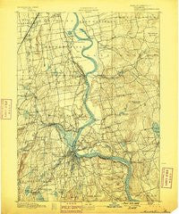 Middletown Connecticut Historical topographic map, 1:62500 scale, 15 X 15 Minute, Year 1893