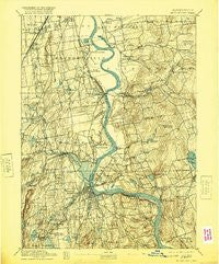 Middletown Connecticut Historical topographic map, 1:62500 scale, 15 X 15 Minute, Year 1893