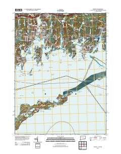 Mystic Connecticut Historical topographic map, 1:24000 scale, 7.5 X 7.5 Minute, Year 2012