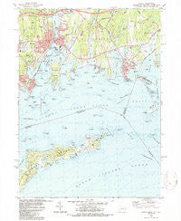 Mystic Connecticut Historical topographic map, 1:24000 scale, 7.5 X 7.5 Minute, Year 1984